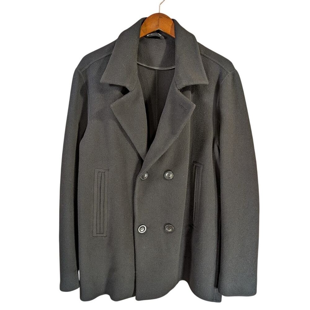 NEW w/ Tags - Vince Men's Italian Wool Peacoat Jacket Black XL $545